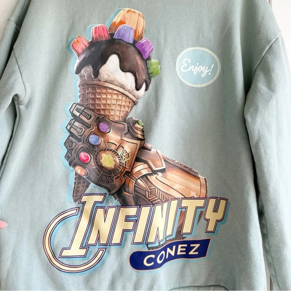 Marvel Studios Thor Love and Thunder Infinity Conez Crew Neck Sweatshirt Small - Picture 3 of 7